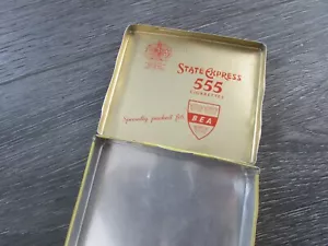 BEA British European Airways Ardath State Express 555 Empty Metal Cigarette Tin - Picture 1 of 12