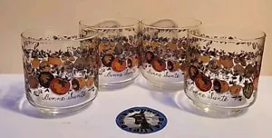 Set 4 bicchieri da succo vintage Libbey Bonne Sante alti 3 1/4" - Foto 1 di 4