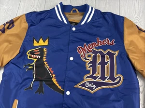 NWT Jean Michel Basquiat MEMBERS ONLY Men’s Medium Mona Lisa NYC Street Jacket - Picture 1 of 12