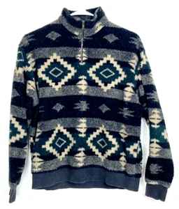 De colección. Polo Ralph Lauren Para Hombre XL Azteca Hecho en EE. UU. 1/4 Cremallera Pullover Chaqueta Polar - Imagen 1 de 7