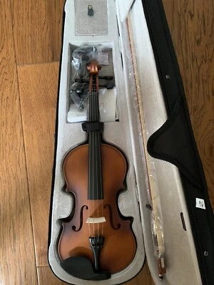 Mendini 4/4  Solid Wood Satin Antique Violin - Image 1 of 4
