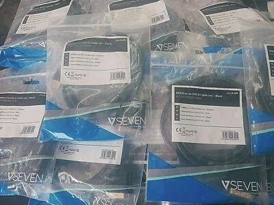 1 new lot of 17 each V7 HDMI to DVI-D Cable, 6.6ft, Black, V7E2HDMIDVID-02M-2N - Image 1 of 2