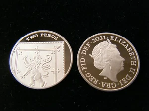 Moneda de dos peniques de prueba 2021 de 2 peniques - Imagen 1 de 1
