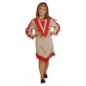 Mädchen Indianer-Frau Kostüm / Karneval Fasching Kinder Indianerin Kleid Squaw - Bild 1 von 1