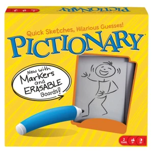 Pictionary Board Game By Mattel With White Clean Markers BRAND NEW - Picture 1 of 3