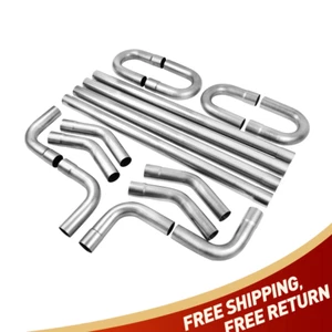 16pcs 2.5" inch Stainless Steel T-304 Custom Mandrel Exhaust Tubing Pipe Kit - Picture 1 of 9