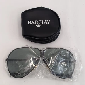 Barclay Aviator Folding Sunglasses Black In Case NEW - Picture 1 of 2