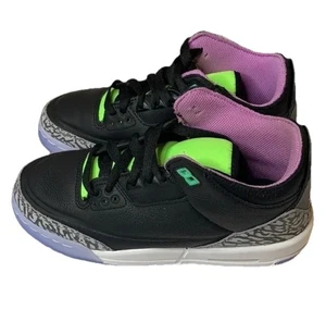Jordan Retro 3 Sneakers GS Electric Green Kids Youth 4 New - Picture 1 of 11