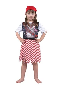 Bristol Novelty Pirate Girl Sublimation Print Costume, Multi-Colour 4 - 6 years - Picture 1 of 1