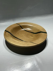 Hand Turned Wooden Bowl/Plate Tableware Home Decor Handmade - Picture 1 of 10
