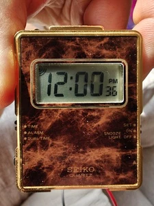 Vintage Seiko Quartz Travel Alarm Clock QEK202B Working - Battery Not Included - Picture 1 of 14
