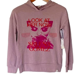 Selena Gomez “LOOK AT HER" Long Sleeve Hoodie Size Large Woman's Small - Picture 1 of 5