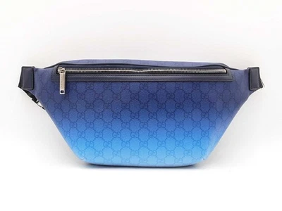 Bolsa de cinto Gucci Chroma grande em lona revestida com monograma azul Gg Fw1025szxdu - Imagem 1 de 4