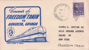 ?? Dec 1947 RPO Cover, Freedom Train to Augusta GA - Picture 1 of 2