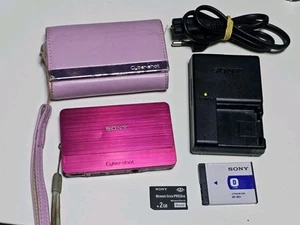 Appareil Photo Sony Cyber-Shot DSC-T700 Rose 10.1MP 4x Zoom Digital Photo - Photo 1 sur 11