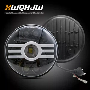 Fits 2008-2016 Jeep Patriot Pair 7" inch Round LED Headlights DRL Projector Lamp - Picture 1 of 11