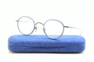 NEW KAME MANNEN KMN 130 NB/MBK BLUE BLACK AUTHENTIC EYEGLASSES W/CASE 43-24 - Picture 1 of 4