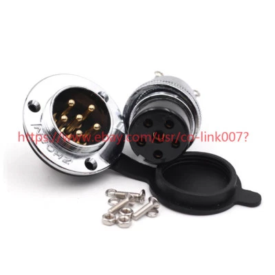 GX30 6Pin Flange Aviation Waterproof Connector, DF30 30M Panel Mount Plug Socket - Image 1 of 4