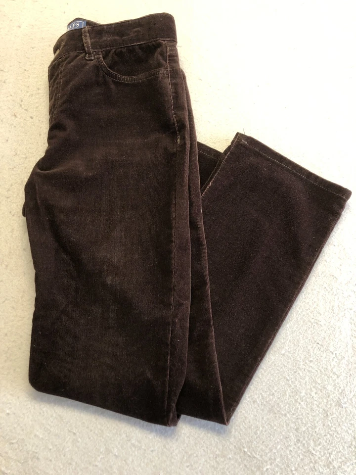 Chaps Corduroy Pants Womens 4P Dark Brown Everyday Casual Chinos - Image 1 of 4