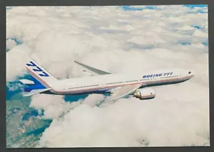 Boeing 777 House Colors Flying Above the Clouds Aircraft Postcard - Picture 1 of 3