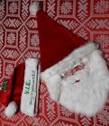 2 SANTA & ELF CHRISTMAS HATS  PARTY COSTUME RED VELOUR  BRAND NEW
