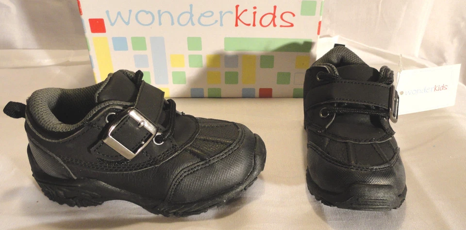 ZAPATOS DEPORTIVOS WONDER KIDS AXEL 2, NIÑOS PEQUEÑOS NEGROS TALLAS 9,10,11,12 ENVÍO GRATUITO Foto 1 de 4