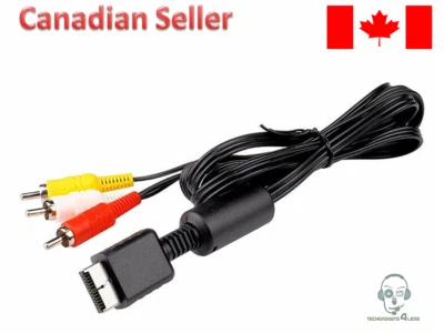 Audio Video AV Cable to RCA For SONY For PS2 For PS3 For PlayStation - 1.8m/6FT - Image 1 of 2
