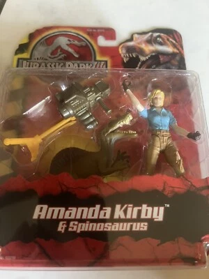 ¡FIGURA DE ACCIÓN DE COLECCIÓN 2000 JURASSIC PARK III AMANDA KIRBY & SPINOSAURUS! Foto 1 de 4
