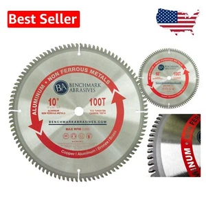 Durable 10" Aluminum Cutting Saw Blade - 100 Teeth with 5/8" Arbor Compatibility - Picture 1 of 8