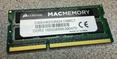 Corsair CMSA8GX3M2A1066C7 4gb laptop Memory RAM - ship today - Image 1 of 2