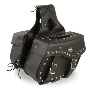 13" W x 10" H MOTORCYCLE WATERPROOF STUDDED SADDLEBAGS FOR HONDA - HSA4 - Picture 1 of 4