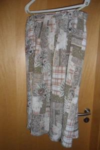 c + A Damen Rock Gr. 44/46 beige gemustert Gummizug Top Zustand - Bild 1 von 2