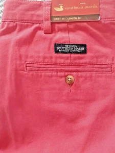 Pantalone Southern Marsh vestibilità classica 100% cotone rosso lavaggio mare nuovo con etichette tg.30 x 30 - Foto 1 di 3