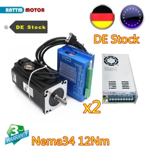 「DE」2X Nema 34 12N.m 1700oz.in Closed loop Stepper Motor Driver HSS86 70V DC Kit - Bild 1 von 20