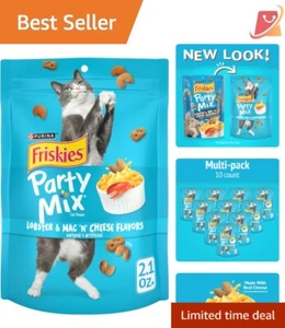 Cat Treats Crunchy 2.1 oz Pack of 10 Lobster Mac N Cheese Perfect for Training - Picture 1 of 13