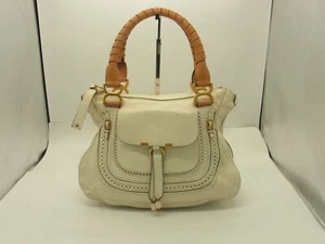 Auth HQ14 Chloe Marcie Tote Bag Handbag Gold Hardware from Japan - Picture 1 of 24