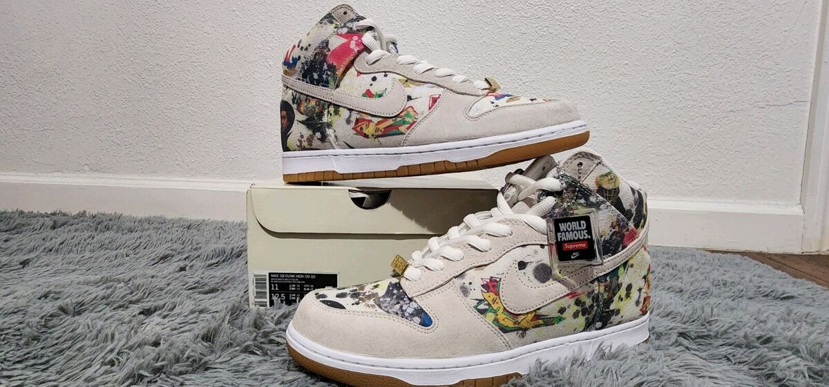 Nike Supreme x Dunk SB High Rammellzee for Sale Nike Supreme x Dunk SB High Rammellzee for Sale