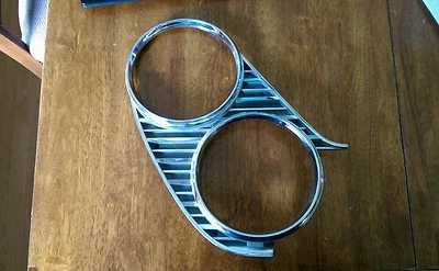 1960 60 Lincoln Premiere Headlight Head Lamp Bezel Trim Ring NOS Chrome RH - Image 1 of 4