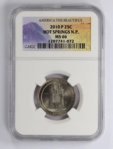 2010 P Hot Springs NP Quarter NGC MS66 - Picture 1 of 4