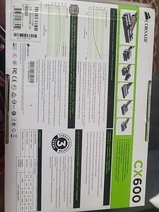 Corsair CX600 ATX NETZTEIL 600 WATT - Bild 1 von 3