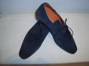 VAN LIER edler Schnürschuh Businessschuh Wildleder blau Gr. 7,5 - Bild 1 von 7