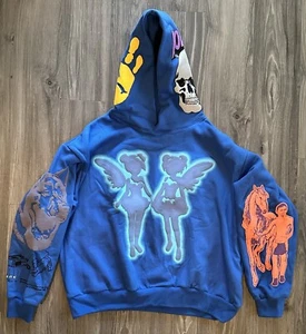 Drake Blue Hoodie For All The Dogs/Big As The What Tour Merch (Size Medium) - Picture 1 of 5