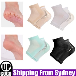 1pai Silicone Gel Heel Socks Cracked Foot Skin Care Protector Sleeve Pain Relief - Picture 1 of 14
