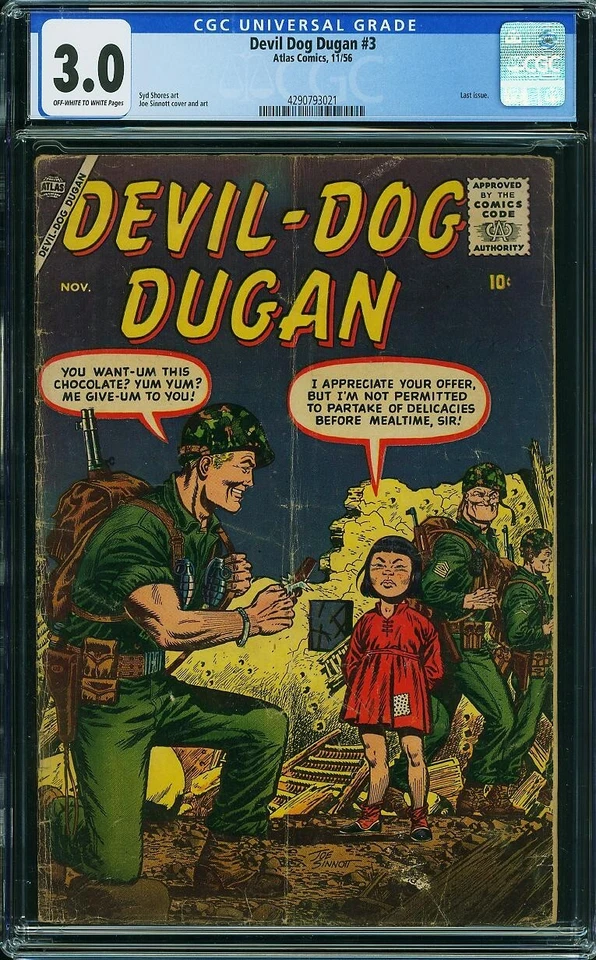 DEVIL DOG DUGAN 3 CGC 3.0 (1956) Atlas Comics - Image 1 of 1