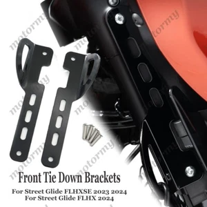 For Harley Street Glide FLHXSE 2023 2024 Black Front Tie Down Brackets Holders - Bild 1 von 9