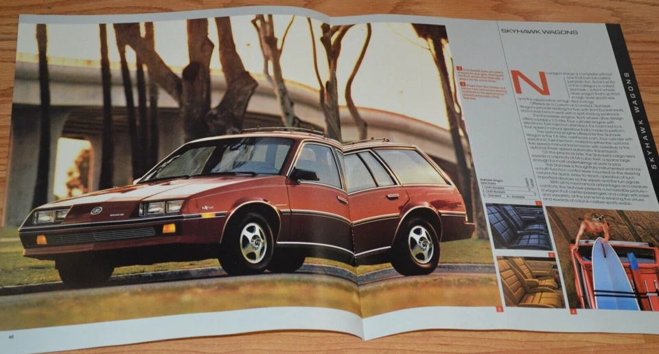 1986 年 BUICK SKYHAWK WAGON 原版经销商广告印刷 86 — 第 1/1 张图片