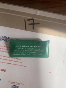 Vintage Allen Junior Key Kit #604 for Hex Socket Screws, Wrenches & Vinyl Case - Picture 1 of 7