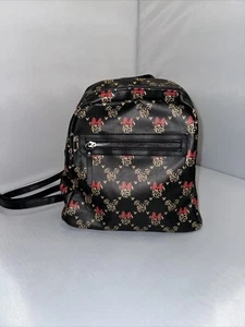 🎀Minnie Mouse🎀Disney Mini Backpack Leopard Print Mouse Icon EUC - Picture 1 of 5