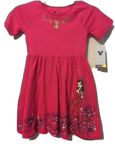 Disney Collection Girls Sz. 4 and size 5 New With Tags Pink Belle Beauty  Dress - Picture 1 of 7