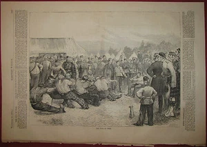 INGLÉS TIRA Y AFLOJA, EJÉRCITO BRITÁNICO, HARPER’S SEMANAL 1875 - Imagen 1 de 1